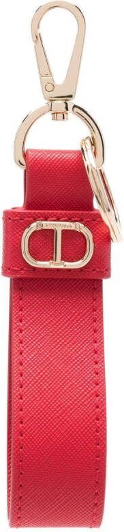 TWINSET Sleutelhanger met logoplakkaat Rood