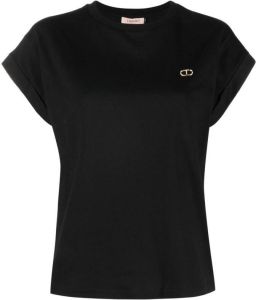 TWINSET T-shirt met logoprint Zwart