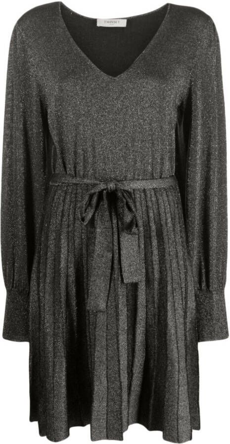 TWINSET Mini-jurk met lange mouwen Zwart