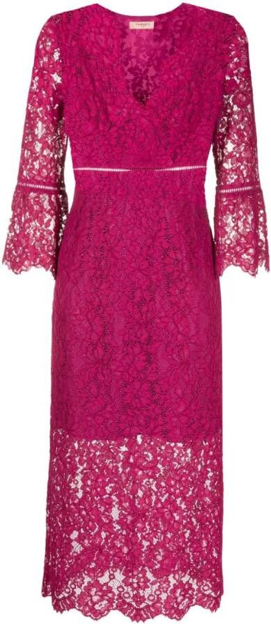 TWINSET Midi-jurk met kant Roze