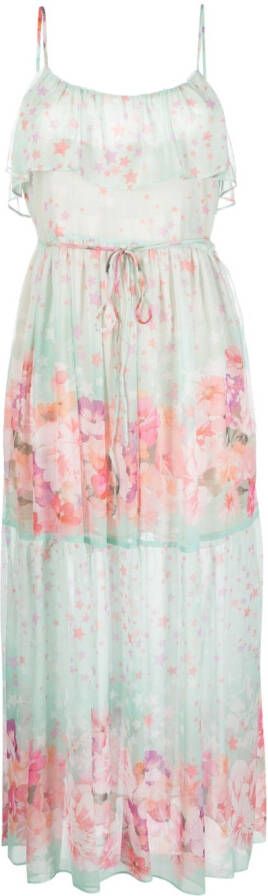 TWINSET Maxi-jurk met bloemenprint Groen