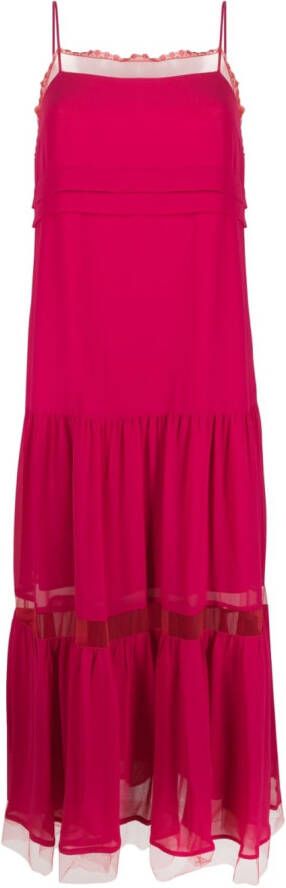 TWINSET Maxi-jurk met tule vlak Roze