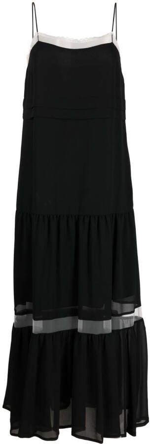 TWINSET Maxi-jurk met tule vlak Zwart