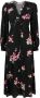 TWINSET Midi-jurk met bloemenprint Zwart - Thumbnail 1