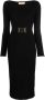 TWINSET Midi-jurk met logogesp Zwart - Thumbnail 1