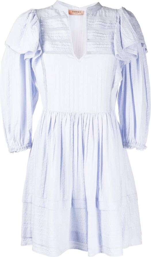 TWINSET Mini-jurk met kant Blauw