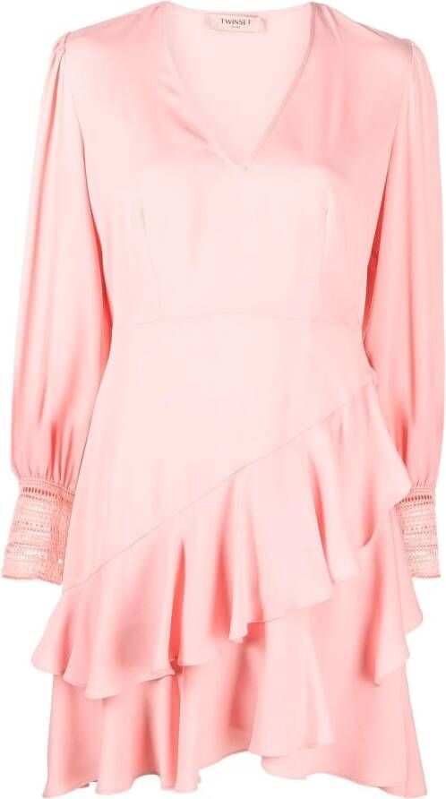 TWINSET Mini-jurk met ruches Roze
