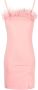 TWINSET Mini-jurk met veren afwerking Roze - Thumbnail 1