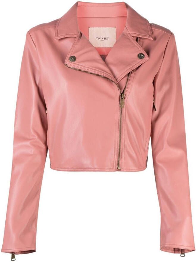 TWINSET Jack met asymmetrische rits Roze