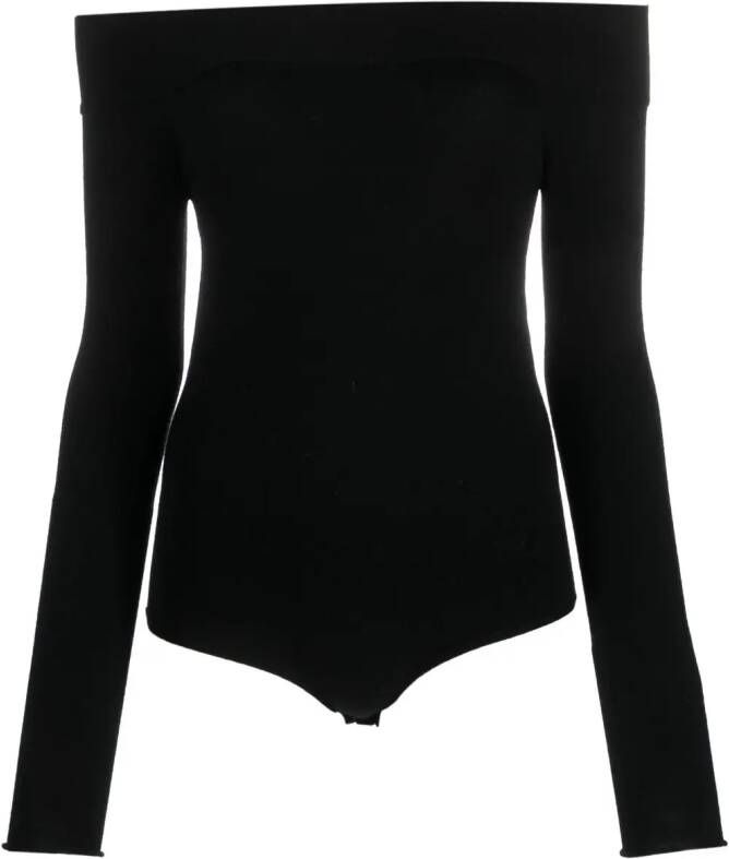 TWINSET Off-shoulder body Zwart