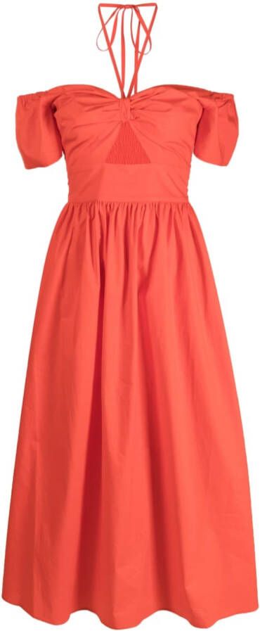 TWINSET Off-shoulder mini-jurk Oranje