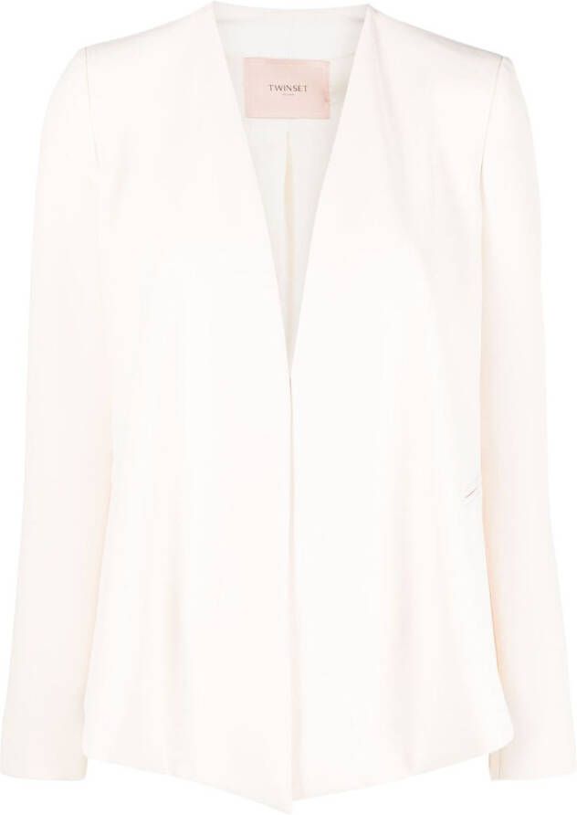 TWINSET Blazer met open voorkant Bruin