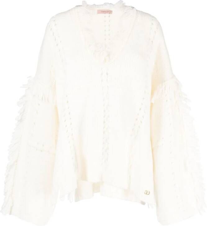TWINSET Opengebreide trui Wit