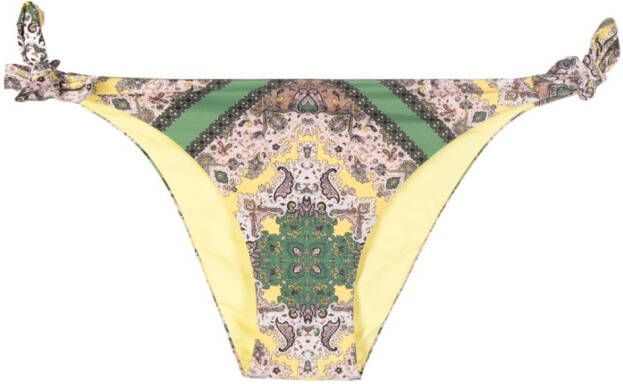 TWINSET Bikinislip met paisley-print Groen