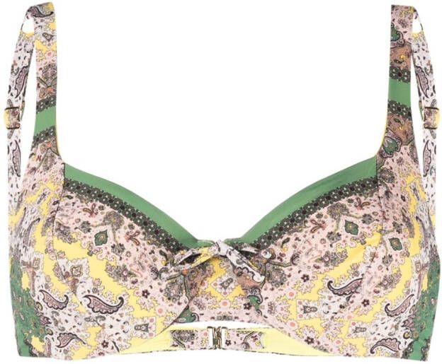 TWINSET Bikinitop met paisley-print Geel