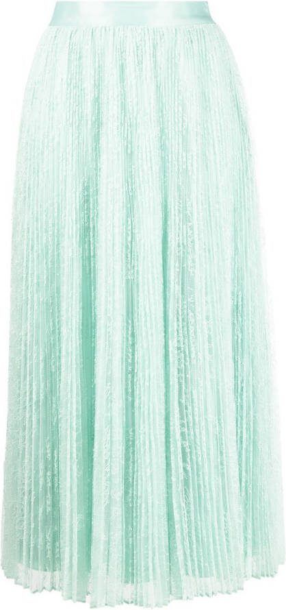 TWINSET High waist plooirok Groen