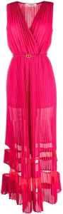 TWINSET pleated stripe-panel jumpsuit Roze