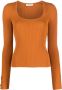 TWINSET Ribgebreide top Oranje - Thumbnail 1