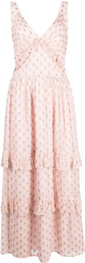 TWINSET Maxi-jurk met ruches Roze
