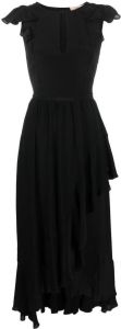 TWINSET Asymmetrische midi-jurk Zwart