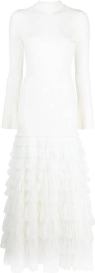 TWINSET Maxi-jurk met ruche Beige