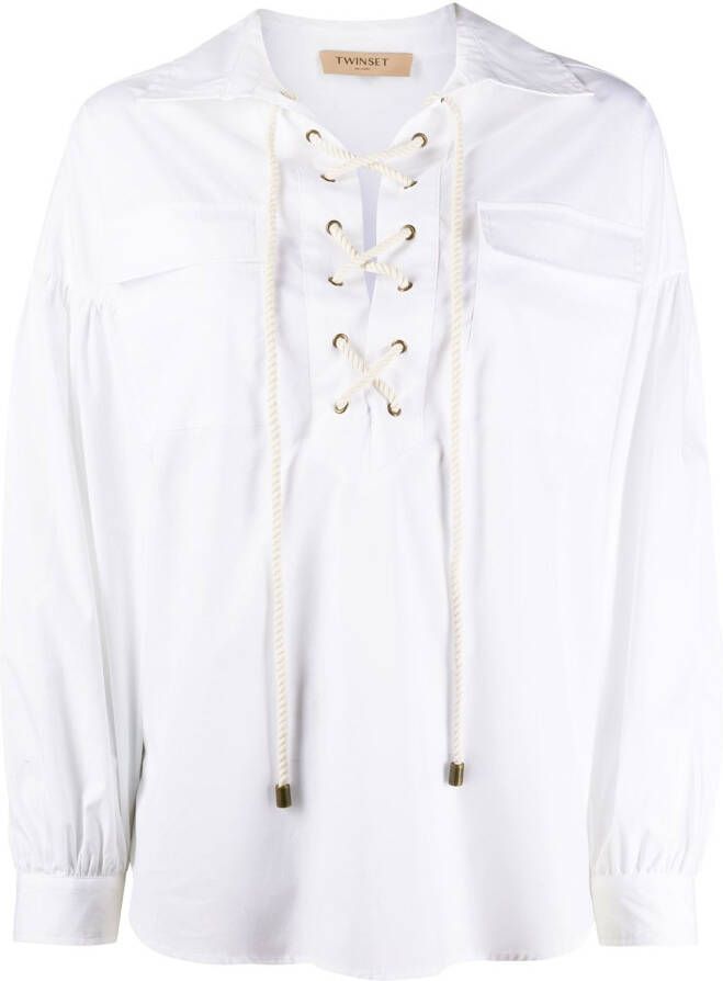 TWINSET Ruimvallende blouse Wit