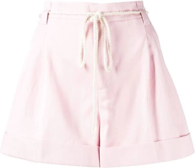 TWINSET Shorts met gestrikte taille Roze