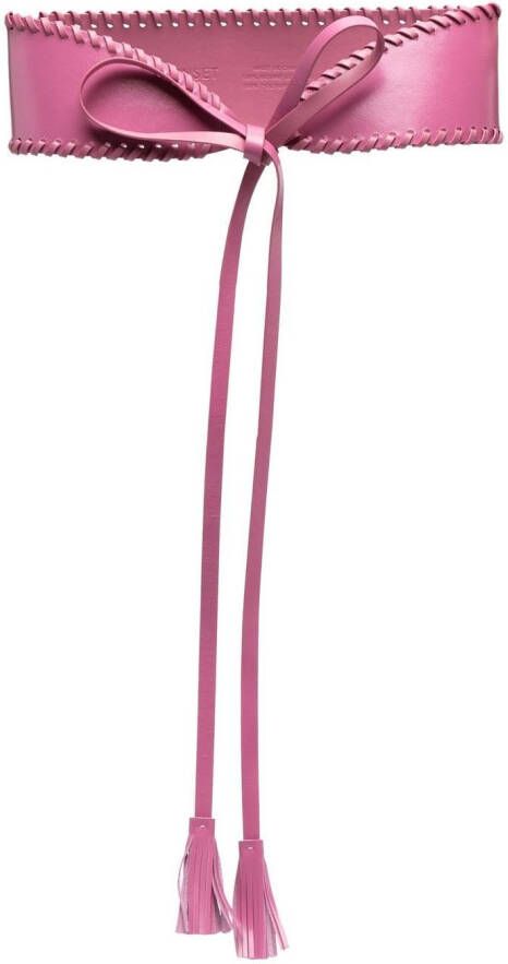 TWINSET Leren riem Roze