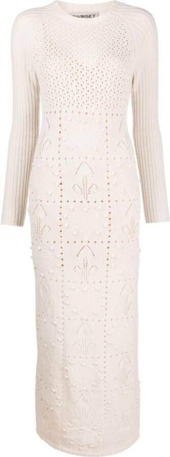 TWINSET Getailleerde maxi-jurk Beige