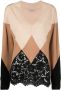 TWINSET Trui met argyle patroon Beige - Thumbnail 1