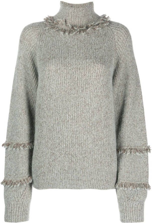 TWINSET Trui met franje Groen
