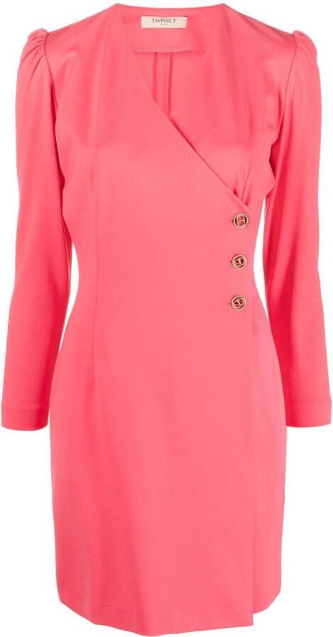 TWINSET Mini-jurk met V-hals Roze