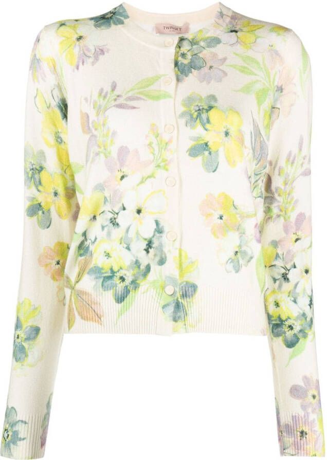 TWINSET Vest met bloemenprint Beige