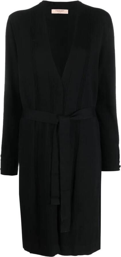 TWINSET Vest met ceintuur Zwart