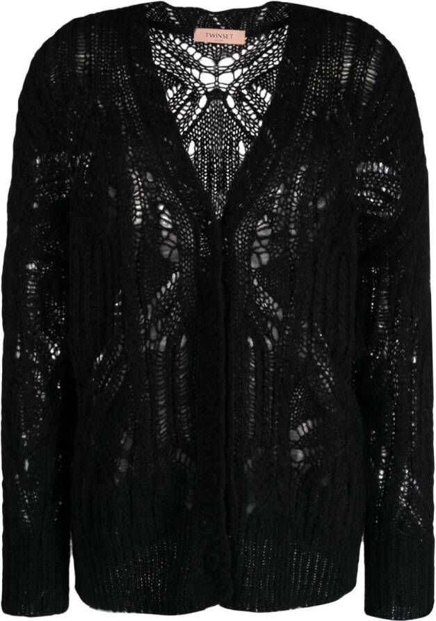 TWINSET Vest met V-hals Zwart