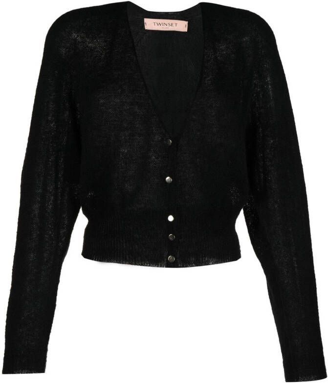 TWINSET Vest met V-hals Zwart