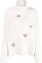 TWINSET x Marco Rambaldi floral-embroidered roll-neck jumper Beige - Thumbnail 1