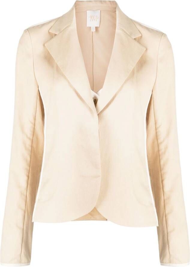 TWP Blazer met enkele rij knopen Beige
