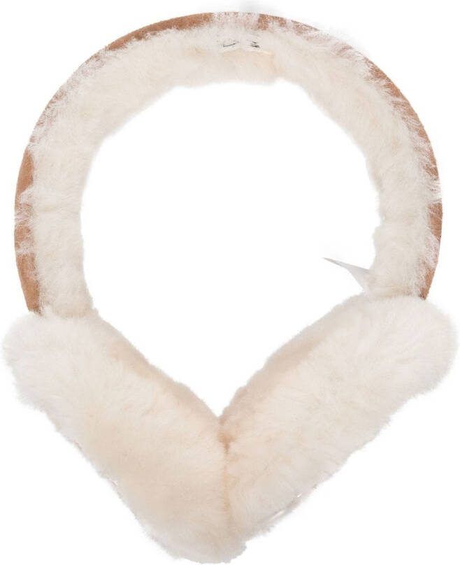 UGG Oorwarmers met geborduurd logo CHESTNUT