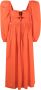 Ulla Johnson Midi-jurk met pofmouwen Oranje - Thumbnail 1