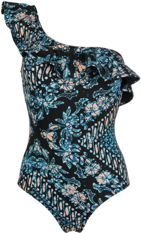Ulla Johnson Asymmetrisch badpak Zwart