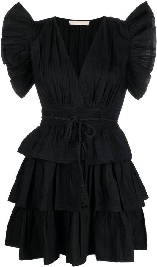 Ulla Johnson Gelaagde mini-jurk Zwart