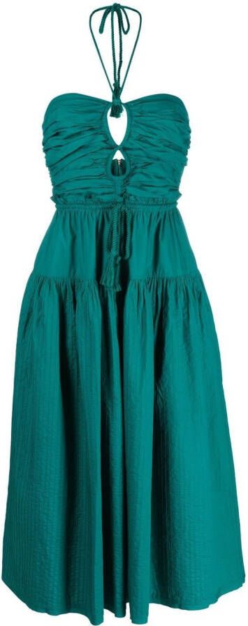 Ulla Johnson Midi-jurk met halternek Groen