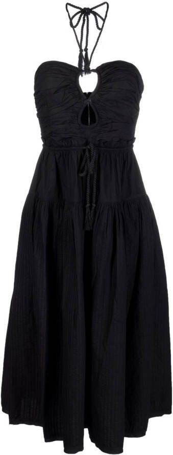 Ulla Johnson Midi-jurk met halternek Zwart