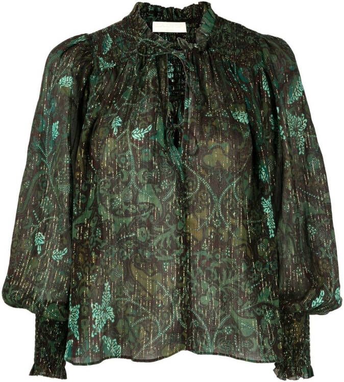 Ulla Johnson Metallic blouse Groen