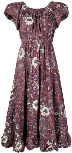 Ulla Johnson floral-print poplin dress Paars