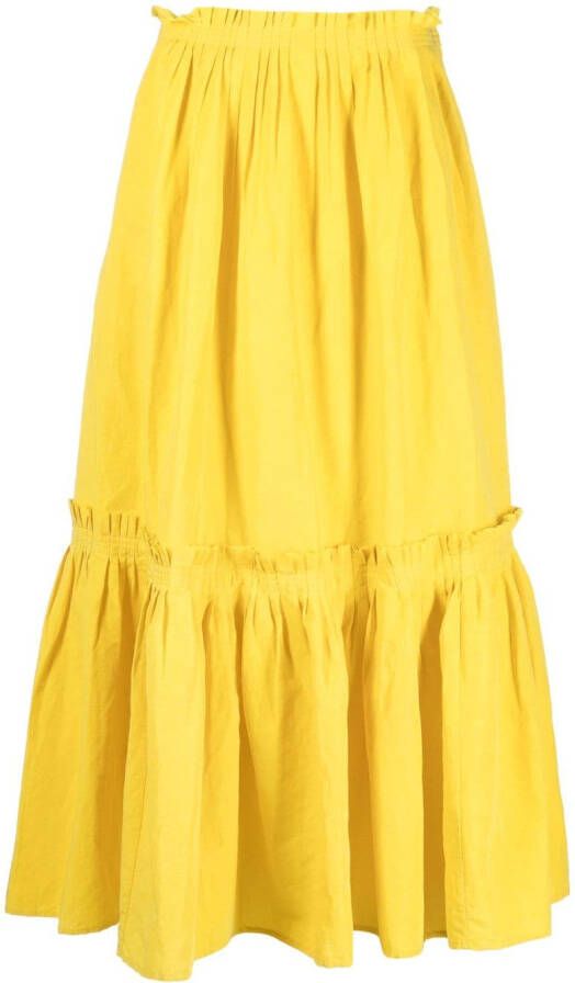 Ulla Johnson Midi-rok Geel
