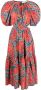 Ulla Johnson Midi-jurk met print Oranje - Thumbnail 1