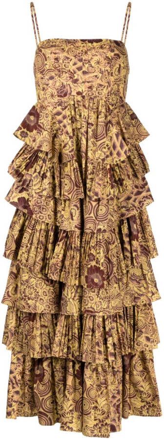 Ulla Johnson Jurk met print Geel