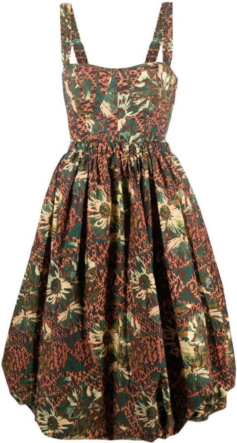 Ulla Johnson Jurk met bloemenprint Bruin